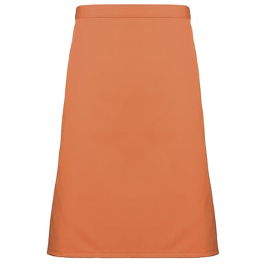 Premier Ladies/Womens Mid-Length Apron (Pack of 2) (Terracotta)