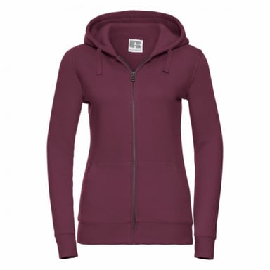 Russell Ladies Premium Authentic Zipped Hoodie (3-Layer Fabric) (Burgundy)