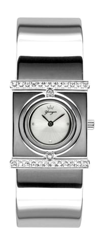 Yonger y Bresson: reloj con esfera plateada y diamantes en el bisel
