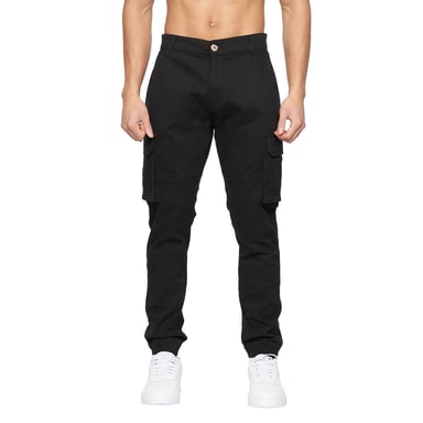 Crosshatch Mens Frentons Cargo Trousers (Black)
