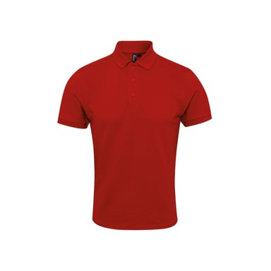 Premier Mens Coolchecker Plus Pique Polo With CoolPlus (Red)