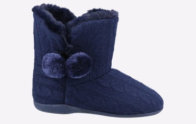 Fleet & Foster Apple Knitted Bootie Slippers Womens