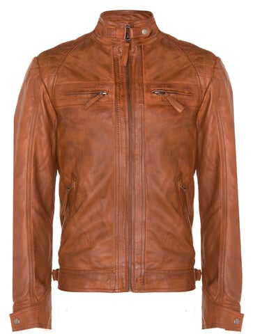 Chaqueta de motociclista acolchada de cuero Rock Racing