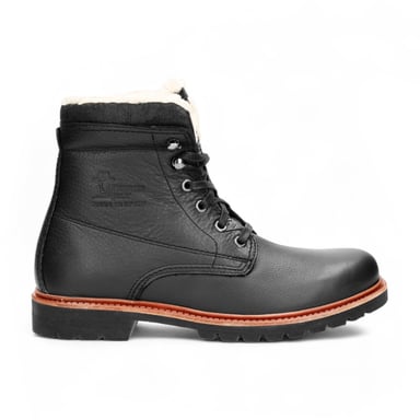 Panama JackBotas de combate de cuero estilo aviador P03 de hombre de color negro