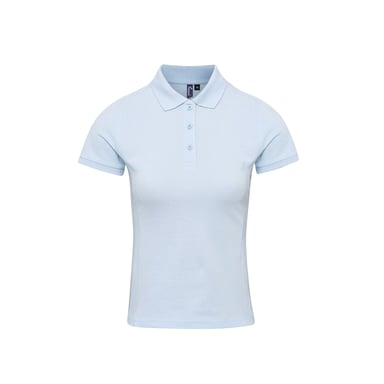 Premier Womens/Ladies Coolchecker Plus Piqu Polo With CoolPlus (Light Blue)