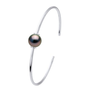 Bracelet - Silver 925 - Real Cultured Tahiti Pearls Round 9-10 mm