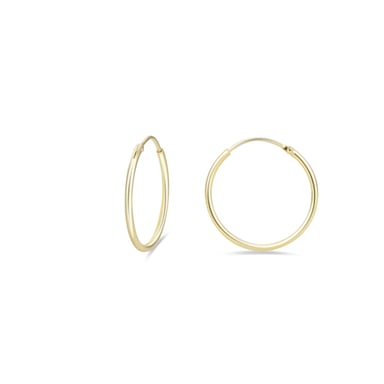 Pendientes de Aros Luxenter, essential de plata de ley 925 con acabado en baño oro rosa de 18 quilates