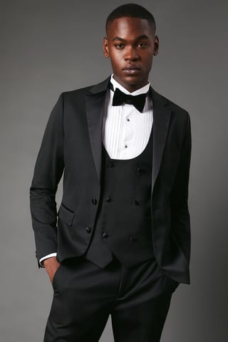 Slim Fit Black Tuxedo Suit Jacket