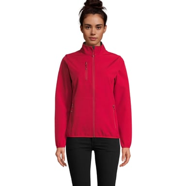 SOLS Womens/Ladies Falcon Zipped Soft Shell Jacket (Pepper Red)