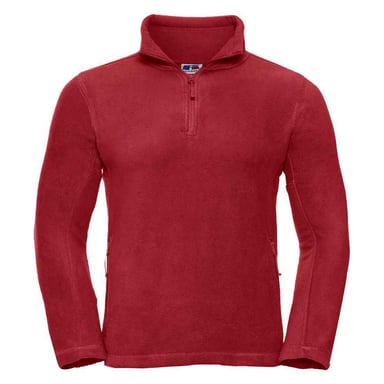 Russell Mens Quarter Zip Outdoor Fleece Top (Classic Red)