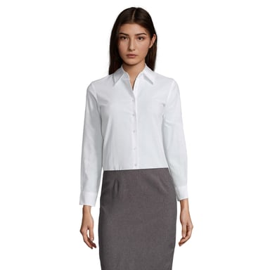 SOLS Womens/Ladies Embassy 130 Oxford Long-Sleeved Shirt (White)