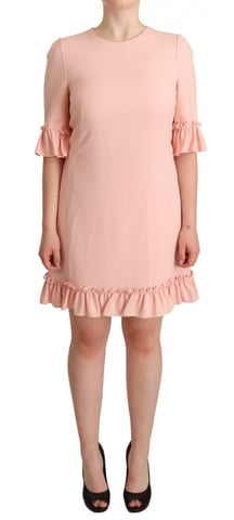 Vestido de tubo de viscosa con volantes en las mangas para mujer de Dolce & Gabbana en color rosa