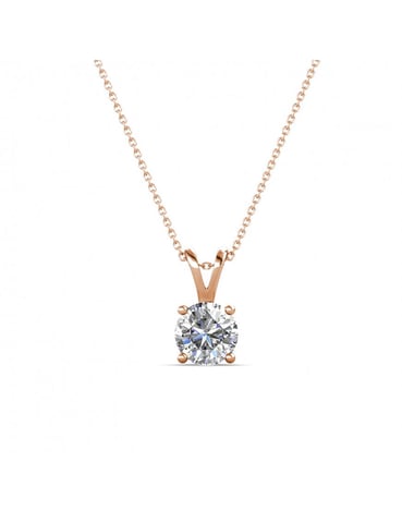 Colgantes de Piedra Vernice - Oro Rosa y Cristal