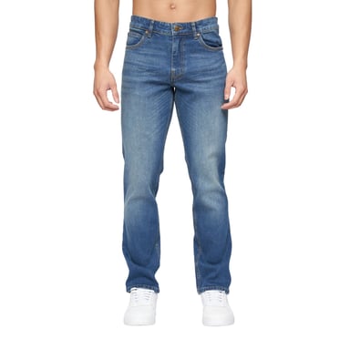 Crosshatch Mens Chas Straight Jeans (Mid Wash)