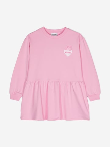 Moschino Girls Teddy Bear Logo Sweater Dress in Pink