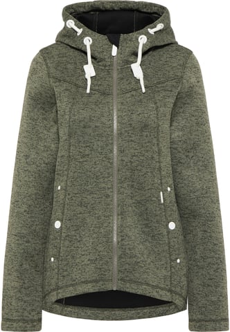 ICEBOUND Knitted fleece jacket women olive melange