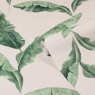 Papel tapiz impreso en botánica de plátano