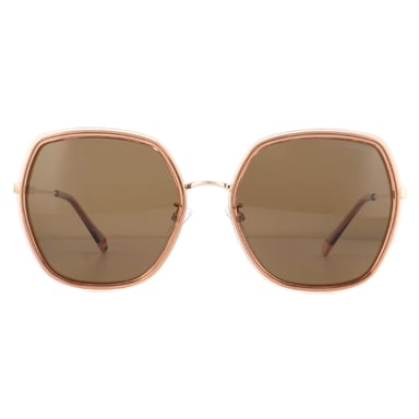 Gafas de sol polarizadas Polaroid Square de mujer, color bronce rosado