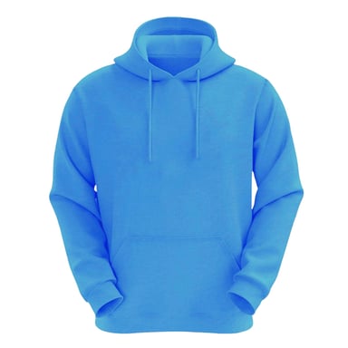 VR2 Denim Mens Plain Hoodie Long Sleeve Pullover