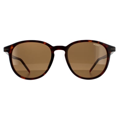 Hugo by Hugo Boss Round Mens Dark Havana Brown Sunglasses