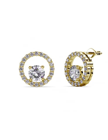 Pendientes Desiree - Oro y cristal