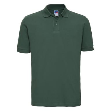 Russell Mens 100% Cotton Short Sleeve Polo Shirt (Bottle Green)