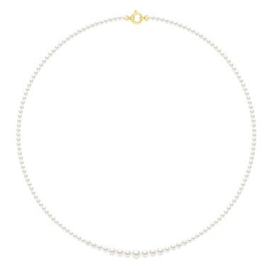 Necklace Chute - Real Cultured Freshwater Pearls Round from 6 to 3 mm