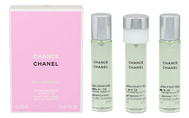 Chance Eau Fraiche Eau De Toilette Vaporizador Twist & Spray 3 Recargas 3 X 20 ml