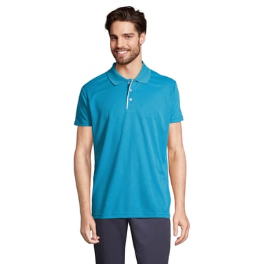 SOLS Mens Performer Sports Polo Shirt (Aqua)