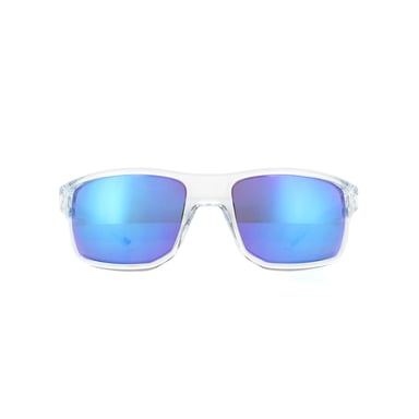Gafas de sol Oakley Wrap para hombre Polished Clear Prizm Sapphire