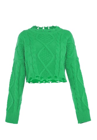 Mymo Knitted pullover women green