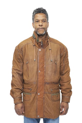 Parka de piel nobuck para hombre - Winnipeg