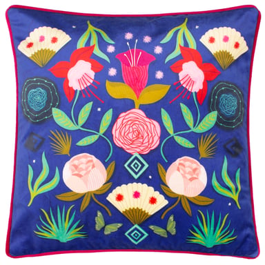 Kate Merritt Fiesta Folk Piped Cushion