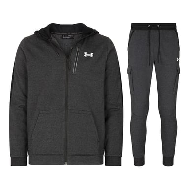 Under Armour Men’s Threadborne Full Zip Fleece Tracksuit Set in Black