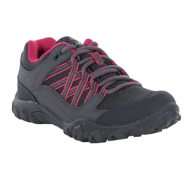 Regatta Childrens/Kids Edgepoint Waterproof Walking Shoes (Steel/Pink Fusion)