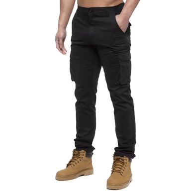 Enzo | Pantalones Cargo Hombre - Negro