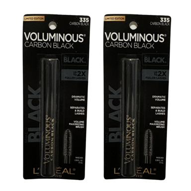 2 x L'Oreal Paris Voluminous Mascara 7.7ml - 335 Carbon Black