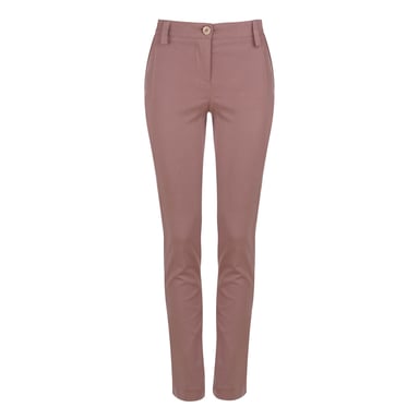 Pantalones elegantes de mezcla de tencel malva