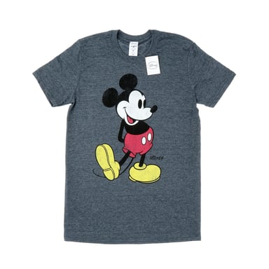Disney Mens Mickey Mouse Classic Kick T-Shirt (Dark Heather)