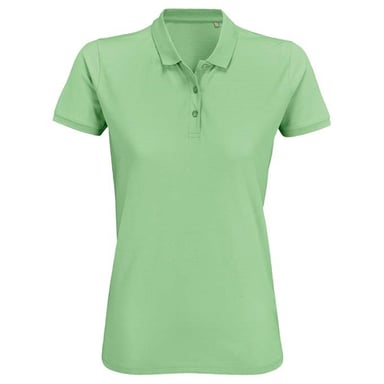 SOLS Womens/Ladies Planet Organic Polo Shirt (Frozen Green)
