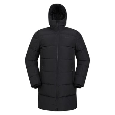 Mountain Warehouse Mens Vortex Longline Padded Jacket (Black)