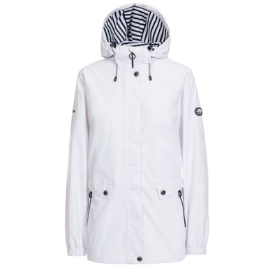 Trespass Womens/Ladies Flourish Waterproof Jacket (White)