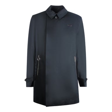 Off-White Chaqueta larga fina negra Mac