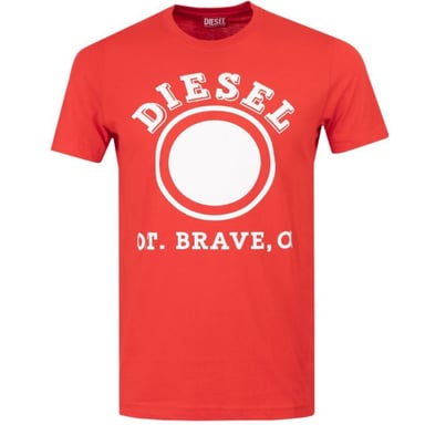 Diesel 1976 Varsity Logo Racing camiseta roja