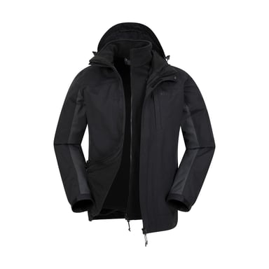 Mountain Warehouse Mens Thunderstorm 3 in 1 Waterproof Jacket (Grey)