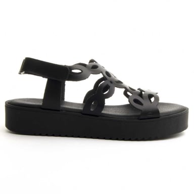 PURAPIEL PLATFORM SANDAL CONFORTGEL26a22 IN BLACK