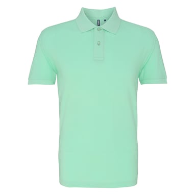 Asquith & Fox Mens Plain Short Sleeve Polo Shirt (Mint)