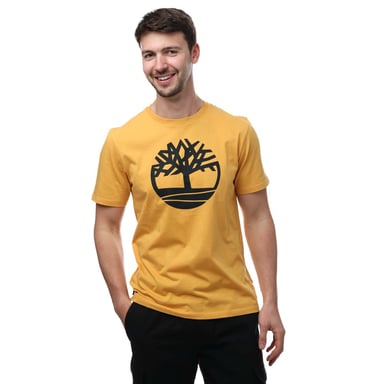 Men's Timberland Kennebec River Tree Logo T-Shirt in Yellow