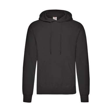 Fruit of the Loom Unisex Adult Polycotton Lightweight Hoodie (Black)