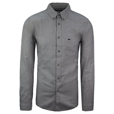 Camisa Lacoste Slim Fit Hombre Negro/Blanco